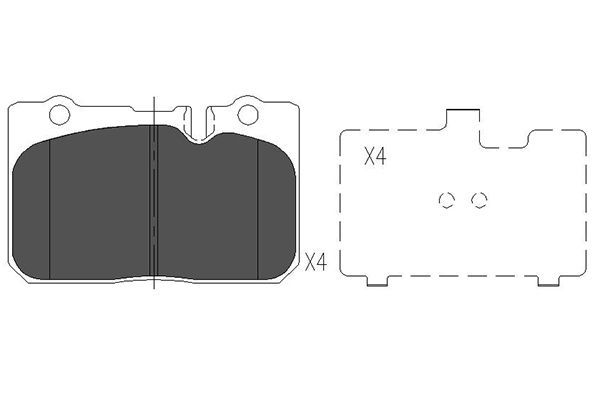 KAVO PARTS Комплект тормозных колодок, дисковый тормоз KBP-9053
